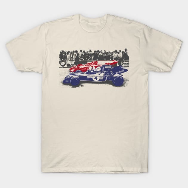 Jackie Stewart and Jackie Ickx T-Shirt by Chicanery